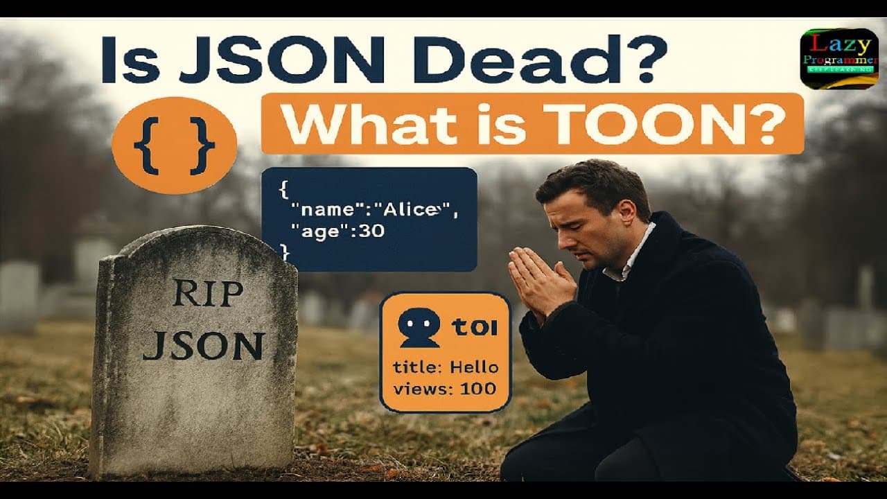 Is JSON Dead? What is TOON? The New Data Format Built for AI | Lazy Programmer
